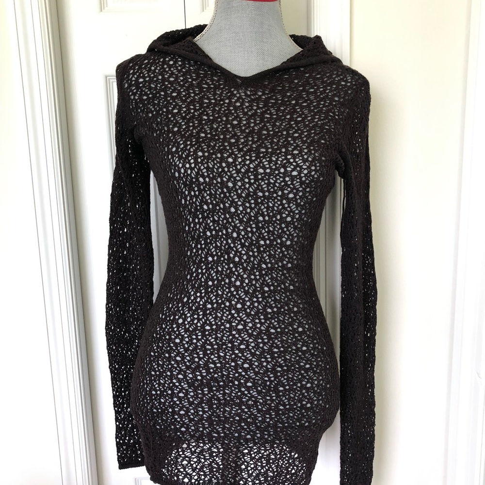 Black Knit Hooded Sweater